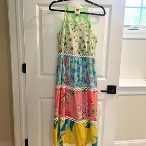 Farm Rio Floral Print Midi Dress Size Small